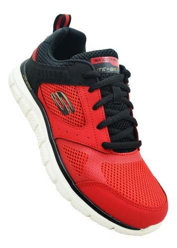 Tenis Skechers Sport: Track-syntac 232398 Rdbk Roj/neg