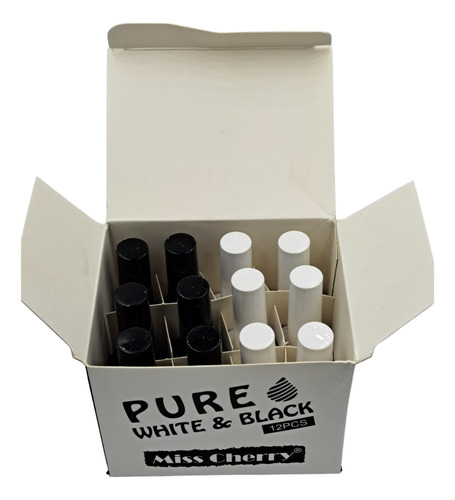 Gel Negro Y Blanco Miss Cherry Para Uñas 2 Pzs De 10 Ml