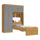 Guarda-roupa Modulado 4 Portas Com Cama Solteiro Cancun N/c