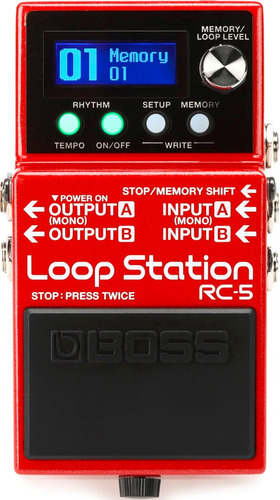 Pedal Boss Rc5 Rc-5 Loop Station Compact Phrase Recorder