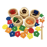 Dailyfunn Montessori Toys - Juego Montessori De Madera 2 En