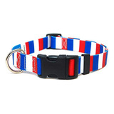 Collar Perro Francia Bandera | Hebilla Rápida | Grande