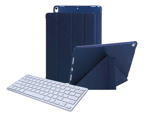 Kit Capinha P/iPad 7-8-9 Smart Case 10.2 + Teclado Bluetooth Cor Verde