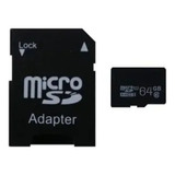 Tarjeta Micro Sd 64 Gb Clase 10 Con Adaptador Sd