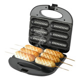 Crepeira 6 Cavidades Antiaderentes Gourmet  Cor Preto 110v