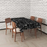 Toalha Mesa Termica Pvc Impermeavel Cafe 2,00x1,40 6 Lugares Cor Preto Cafe Expresso