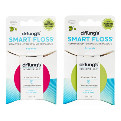 Drtungs Smart Floss Floss Natural, Ptfe & Pfas Livre, Gentil