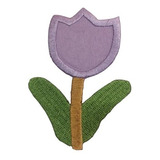 Kit 5 Patch Apliq. Bord. Term. Flor Tulipa Lilás 9x6,5cm-175