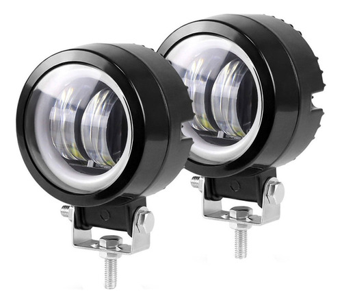 Kit X2 Faros Led Moto Camioneta 4x4 Auto Ojo Angel Premium