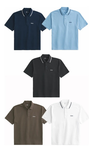 Paquete De Playeras Hollister Tipo Polo,100% Originales