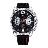 Reloj Tommy Silicona Negro Caballero 1791473 Original