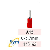 Terminales Pre Aislados Rojo  Pin Corto 8 Mm A-12
