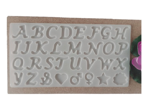 Molde De Letras Cursivas Y Figuras Para Resina Epóxica 