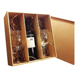 Caja Con 2 Copas Champagne + Lugar Para Botella Grabado Logo