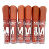 Set De 6 Labiales Líquidos Mate Colores Nude