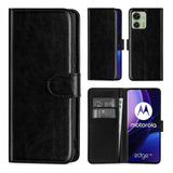 Funda Cartera Piel Para Motorola Edge 40 