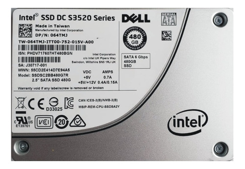 Hd Ssd 480gb Dell Dc S3520 Series Intel