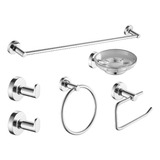 Kit Accesorios Juego De Baño Piazza Senus Cromo 6 Piezas