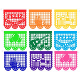 Decoración Papel Picado Cumpleaños Adulto Plást  10 Tiras 5m