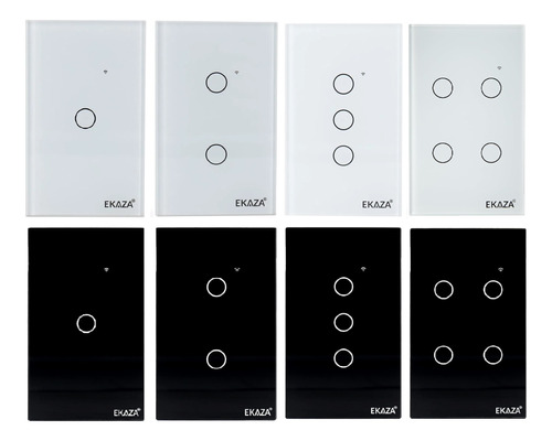 Interruptor Wifi Ekaza Mod. Ekgc-t207 De 1, 2, 3 Ou 4 Botões