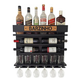 Adega De Vinho De Parede Com Bar Sala - Barzinho Preto