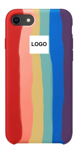 Capinha Case Arco-íris Colorida Para iPhone  6 7 8 Plus X 11