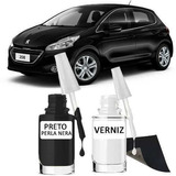 Tinta Tira Risco Automotivo Peugeot 208 Cor Preto Perla Nera