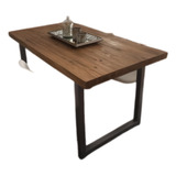 Mesa Industrial Comedor Madera + Hierro (140x80x75)