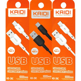 Kit 10 Cabos Usb Carregador Tipo C Rápido Kaidi  Atacado