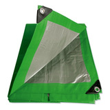 Lona Impermeable Multiusos De Polietileno Con Ojillos Verde