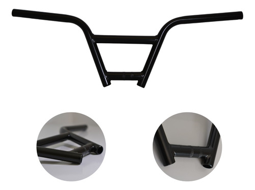 Guidão Fly Aço Carbono Preto Para Bicicleta Cross Bmx Dnz