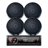 Estereo Pioneer 1 Din + 2 Pares De Bocinas Krack   