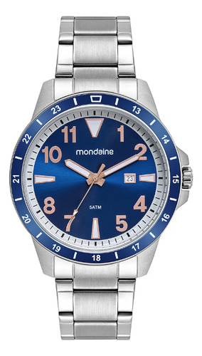 Relógio Masculino Mondaine Analógico 99674g0mvna1 Azul/prata