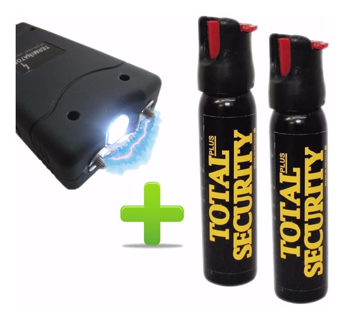 Kit Defensa Personal 1 Stun Gun Y 2 Gas Pimienta 135 Grs