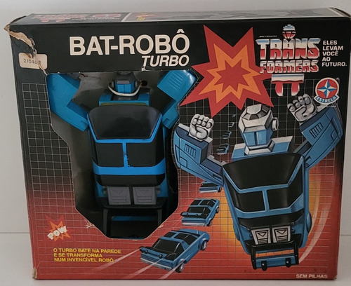 Transformers Bat-robô Turbo Azul Estrela Perfeito Na Caixa