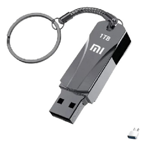 Pendrive Para Celular Pc Em Metal 2tb Usb 3.0 Portátil Cinza