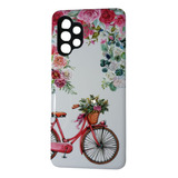 Funda Diseño Bici Y Flores Mujer Para Samsung A32 4g