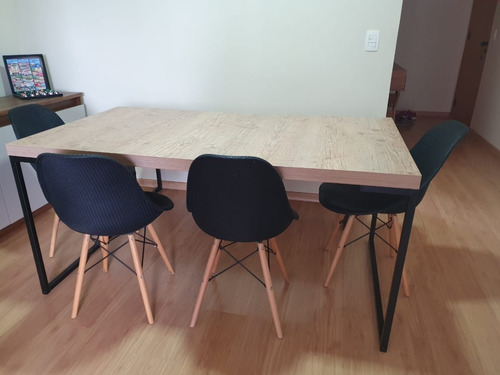 Mesa De Jantar Etna + Banco + 4 Cadeiras