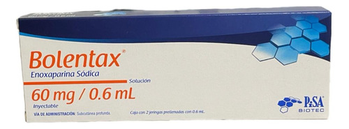 Bolentax Enoxaparina Sódica Solucion 60 Mg/0.6 Ml Inyectable