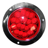 Plafon Redondo Rojo 20 Leds Luz Fija/estrobo 4 Pulgadas