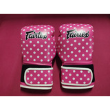 Guantes Fairtex De Box Polka Doy Rosas De 14 Oz Tailandéses