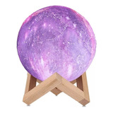 Velador Marte Galaxia Luna Llena 18 Cm Táctil 