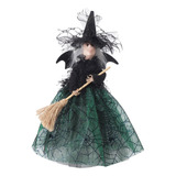 Muñeca Bruja De Decoración De Halloween Vestida Con Una Fald