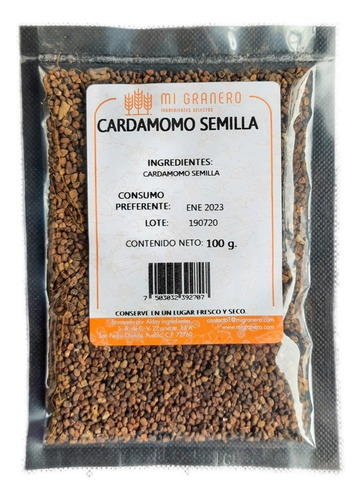 Cardamomo Semilla 100 Gramos