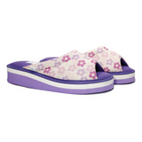 Pantufla Chinela Mujer Taco Algodón Pear Pantuflas. Mod 2900