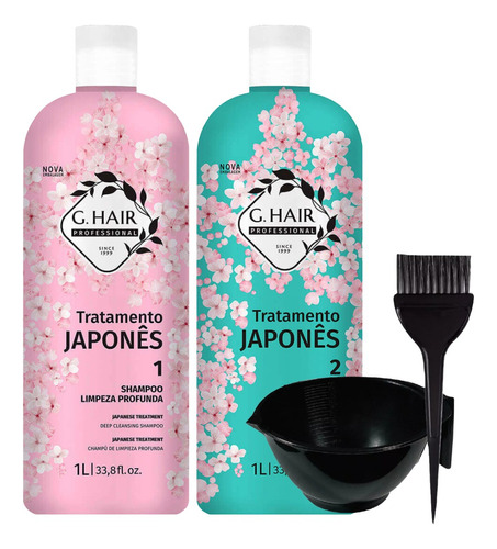 Kit Escova Progressiva Japonesa Ghair 1 Litro Com Aplicador