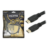 Cabo Hdmi Flat 1m Pix 19 Pinos 4k 1 Metro Hdr Gold 24k 3d