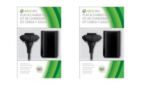 Kit 2 Baterias Carregador P/ Controle Xbox 360 Slim Game Tv