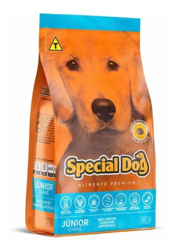 Alimento Special Dog Premium Para Cão Filhote Todos Os Tamanhos Sabor Carne Em Sacola De 15kg