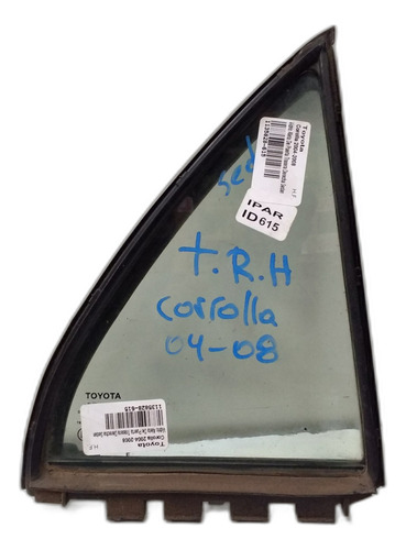 Vidrio Aleta Puerta Trasera Der Sedan Toyota Corolla 2008